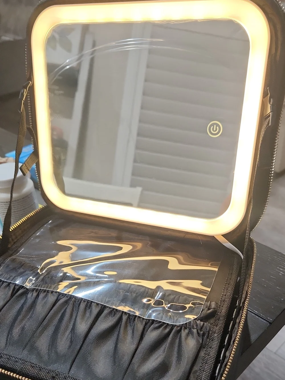 Travel Makeup Case with Lighted Mirror/  Organizers